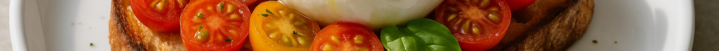 Toasts à la burrata et aux tomates cerises