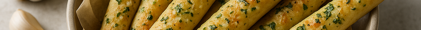 Gressins à l’Ail, au Parmesan et aux Herbes