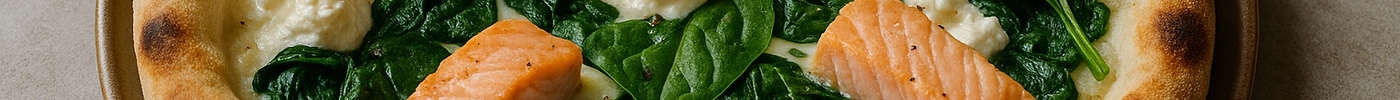 Pizza au saumon, épinards et ricotta