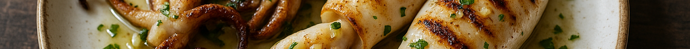 Calamars grillés au citron et à l’ail
