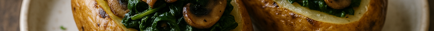 Pommes de Terre Farcies aux Champignons et aux Épinards