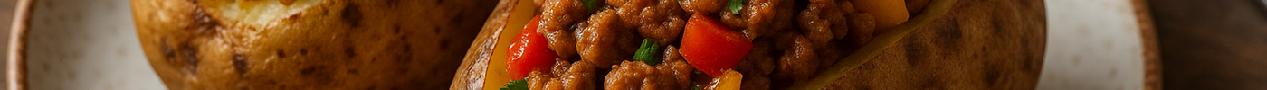 Pommes de terre farcies à la saucisse et aux poivrons