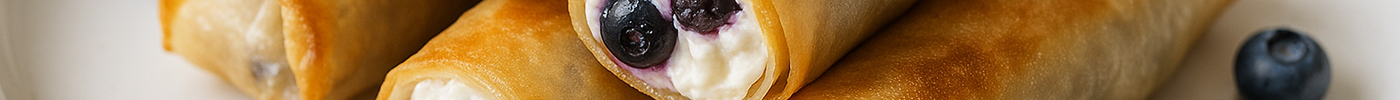Nems au fromage frais et aux myrtille