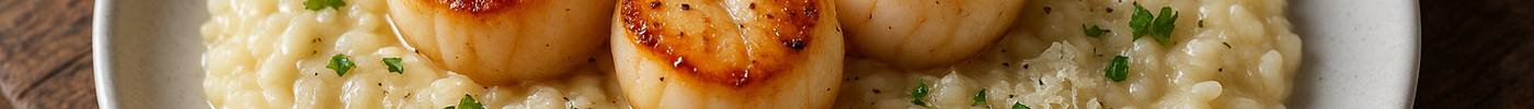 Noix de Saint-Jacques et risotto crémeux au parmesan