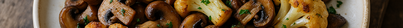 Poêlée de champignons à l'ail et chou-fleur