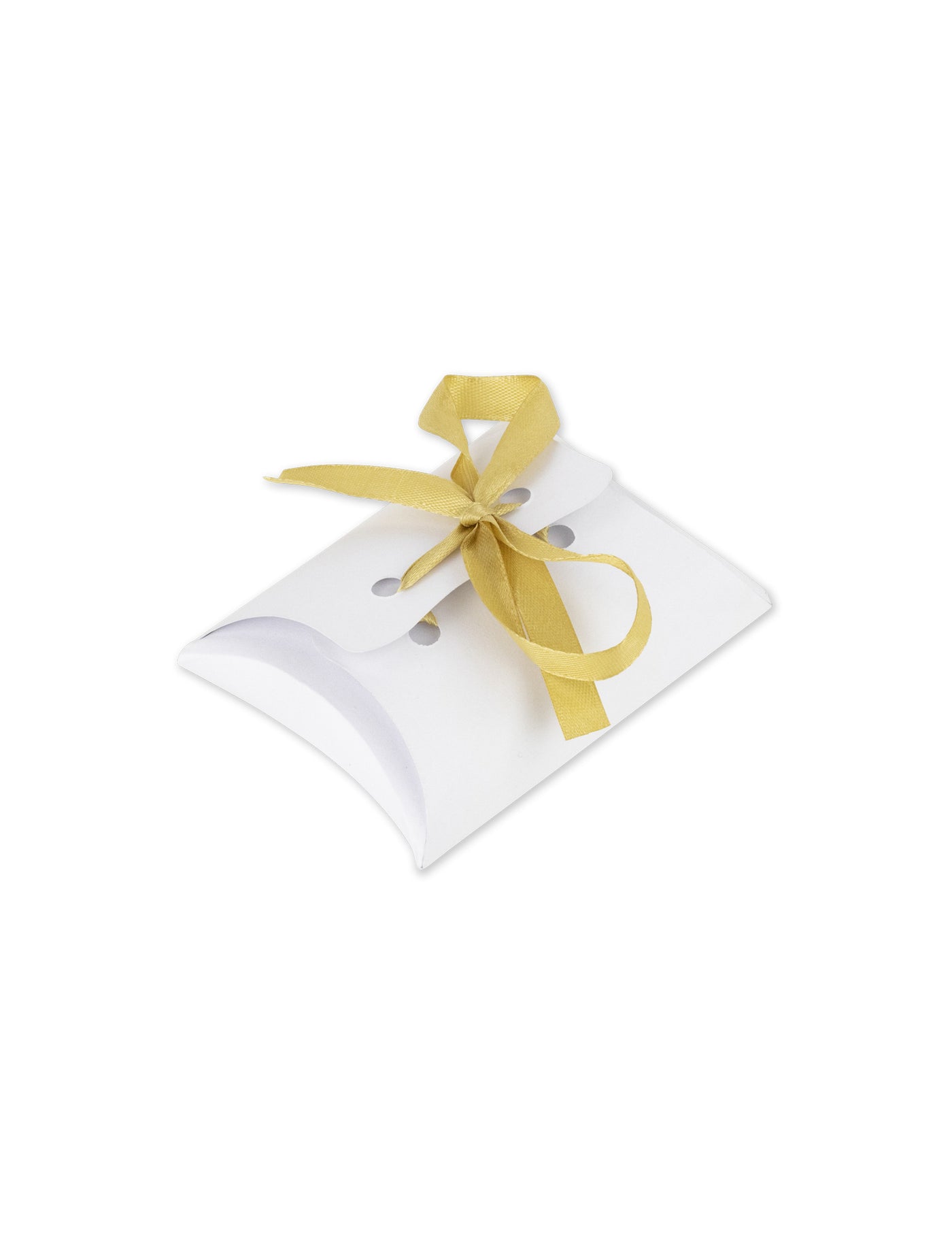 10 boites blanches avec ruban satin or 10 x 7,5 cm pour dragées
