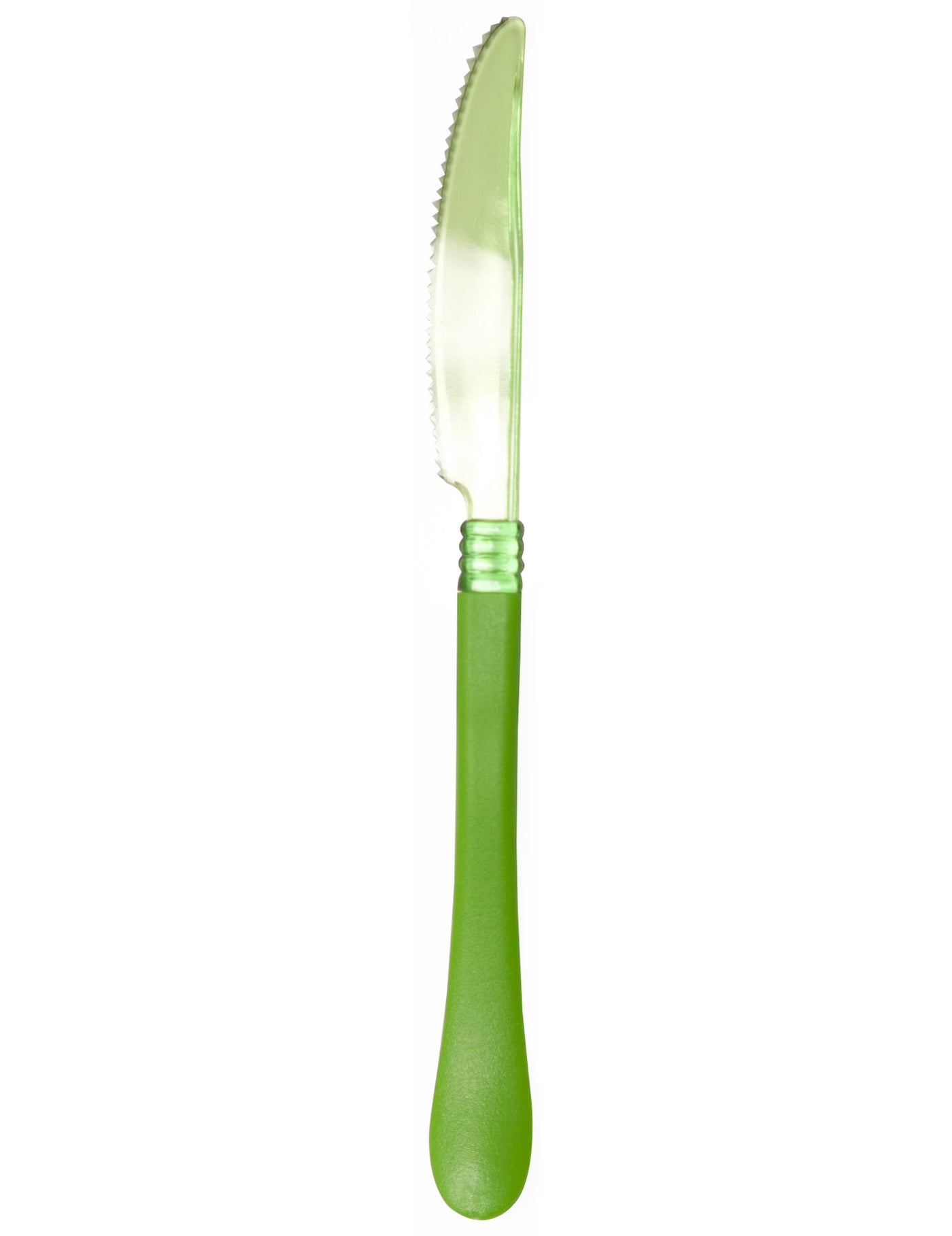 10 Couteaux verts tête transparente