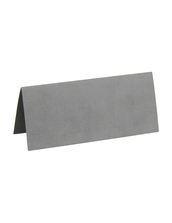 10 Marque-places rectangulaires argentés 3 x 7 cm