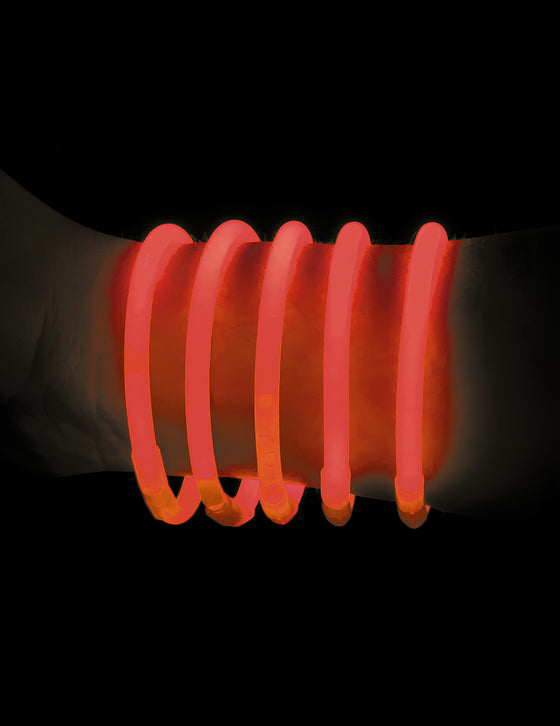 100 bracelets phosphorescent rouges