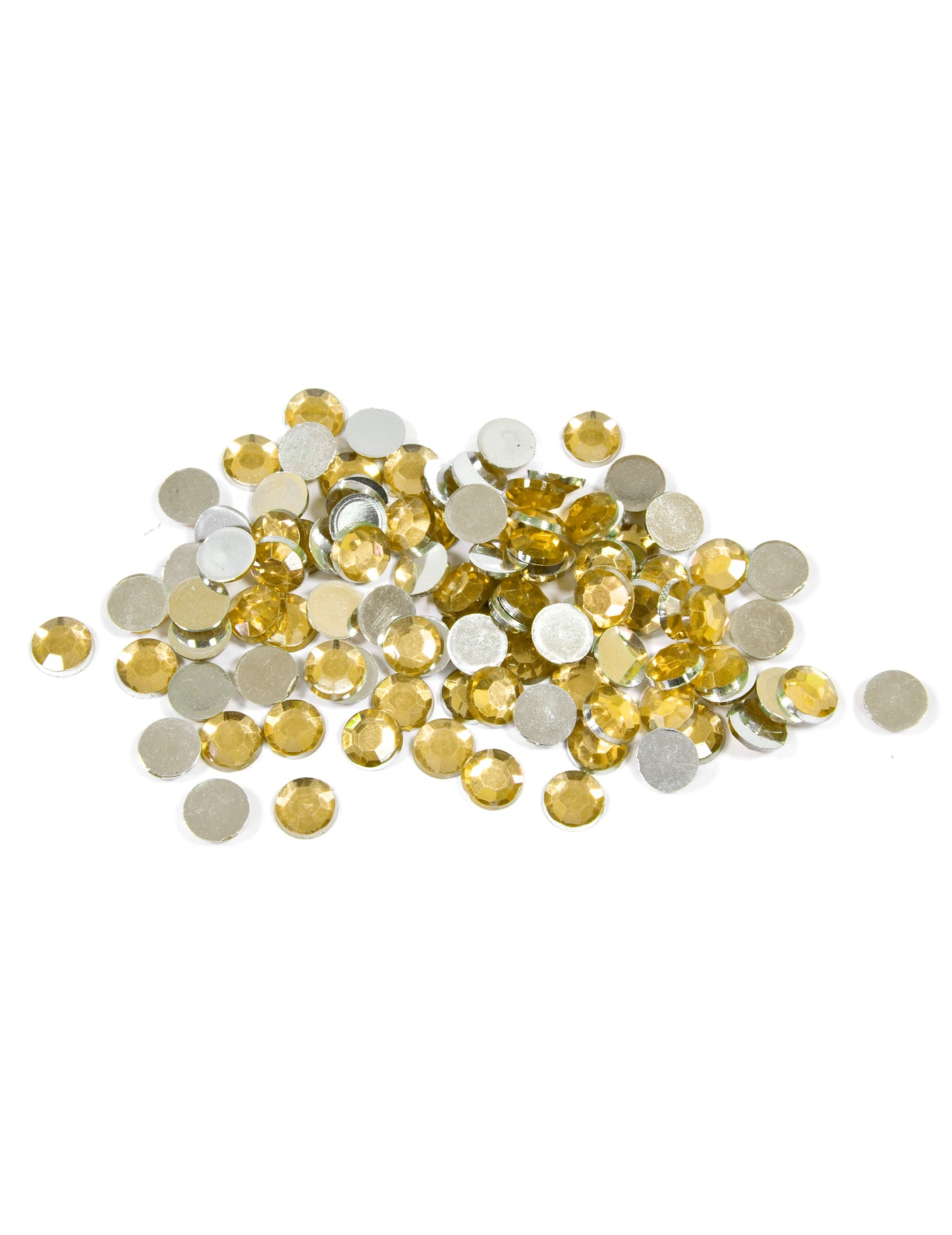100 Petits confettis de table ronds dorés 0,6 cm