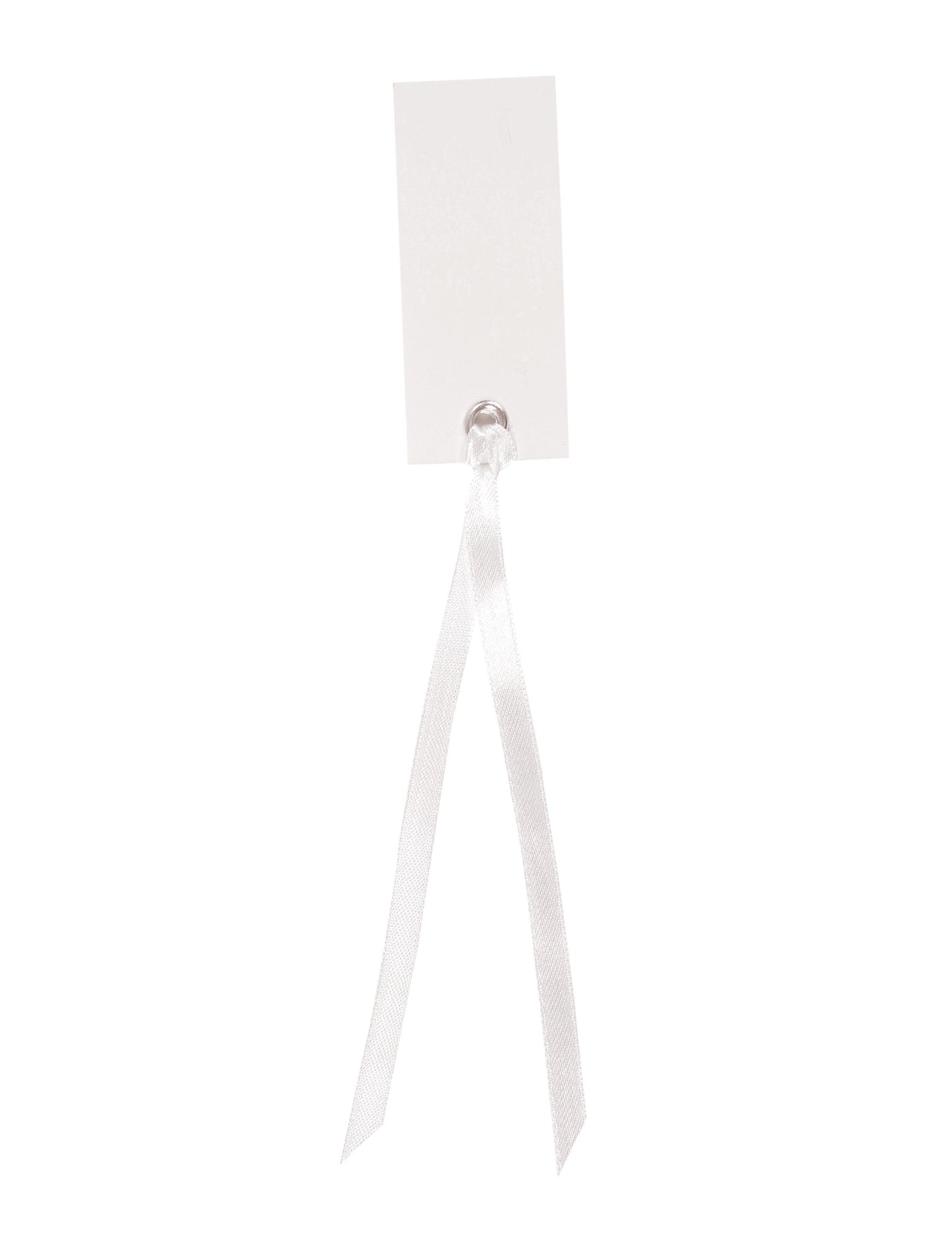 12 marque-places rectangle avec ruban blanc 3 x 7 cm étiquettes cartonnées