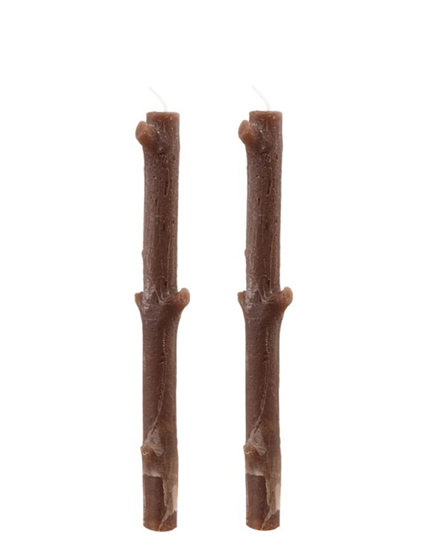 2 Bougies branches d'arbre marron 25 cm