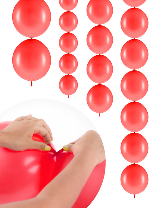 20 Ballons rouge à relier 28 cm