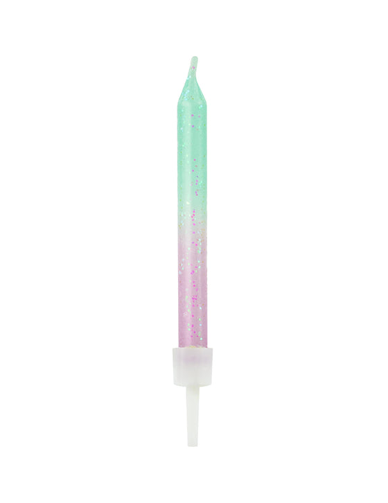 20 Bougies d'anniversaire iridescentes 6 cm