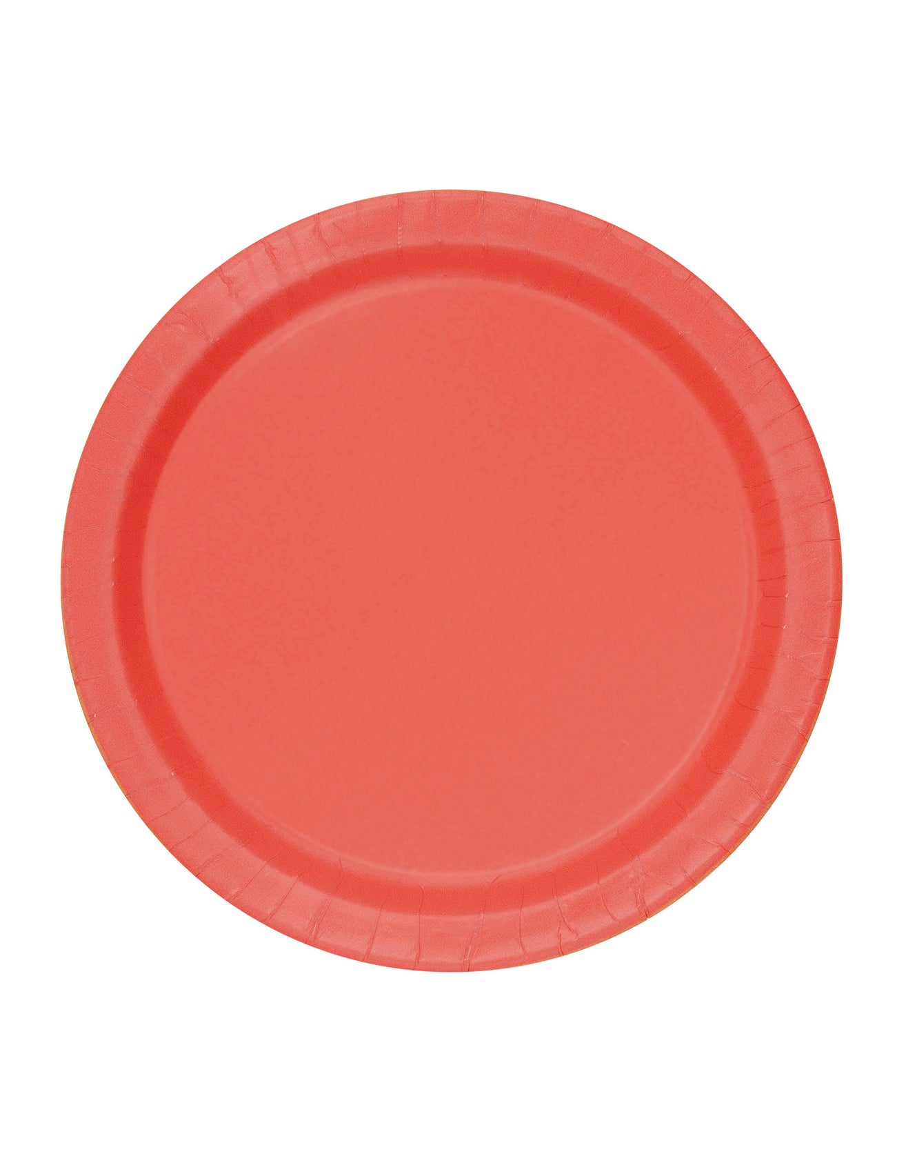 20 Petites assiettes en carton rouge clair 17.1 cm