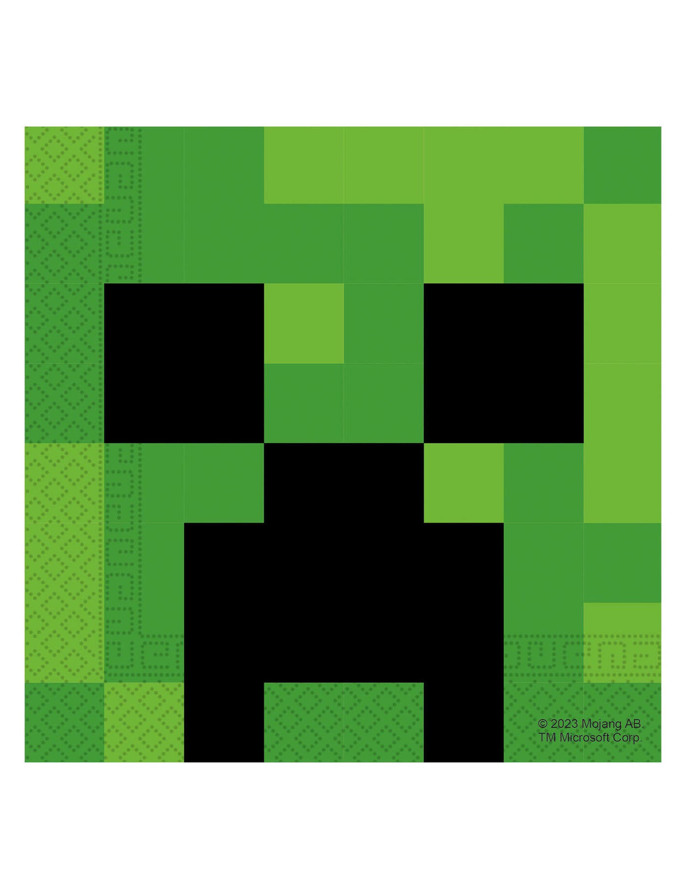 20 serviettes en papier Minecraft 33X33cm