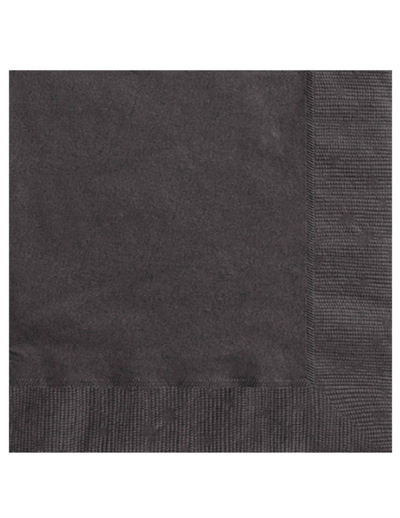 20 Serviettes en papier noires 33 x 33 cm