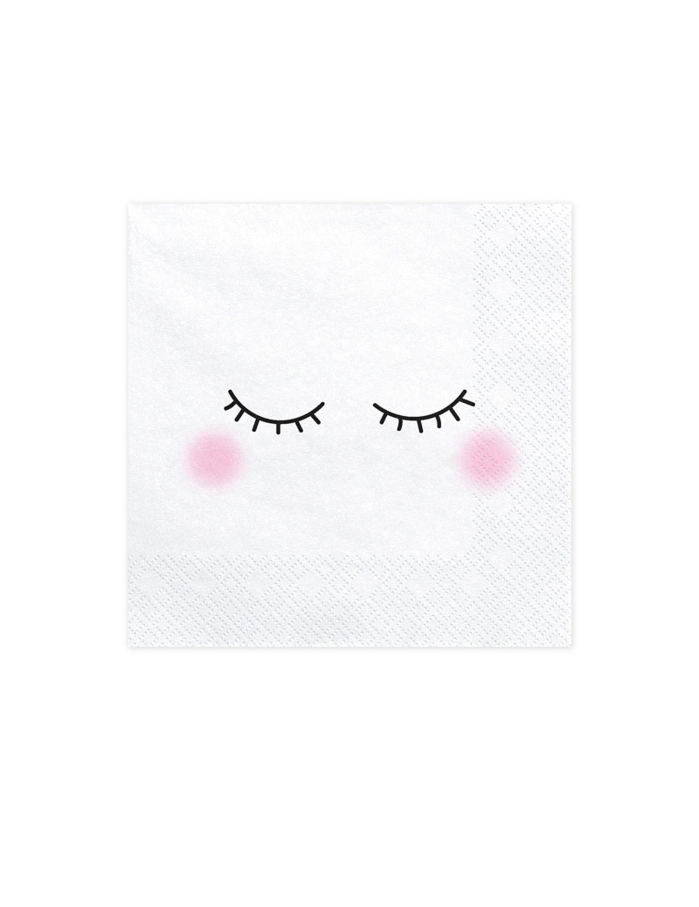 20 Serviettes en papier licorne blanches 33 x 33 cm