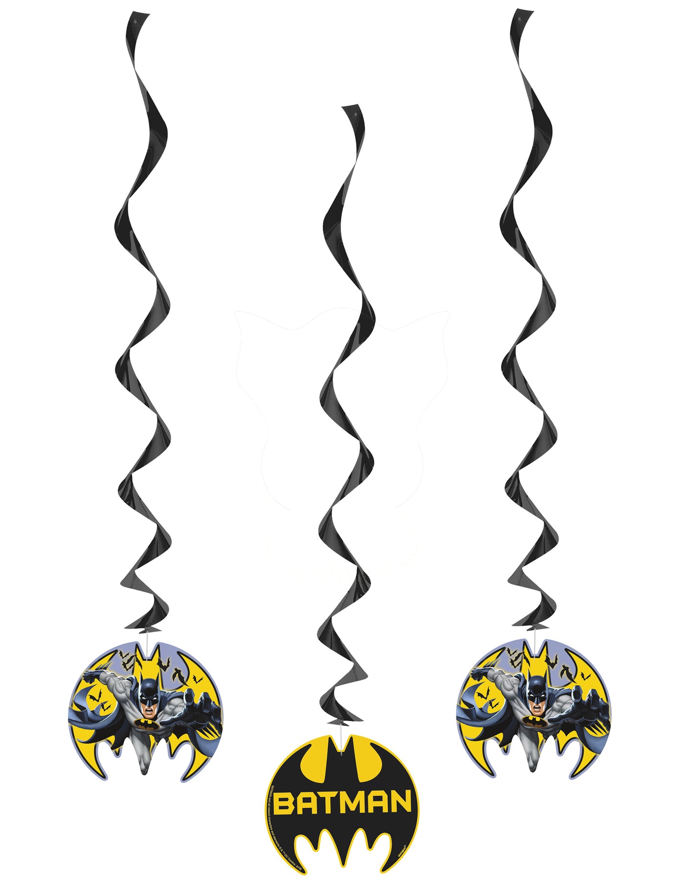 3 Décorations spirale à suspendre Batman