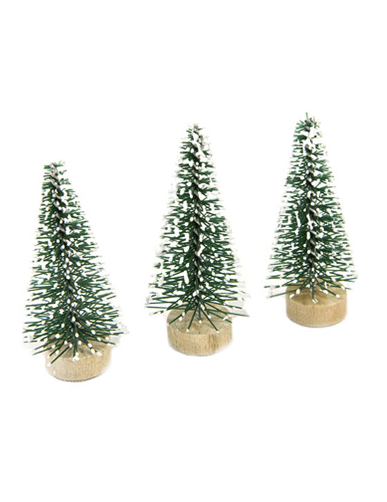 3 Petits sapins artificiels verts 5 cm