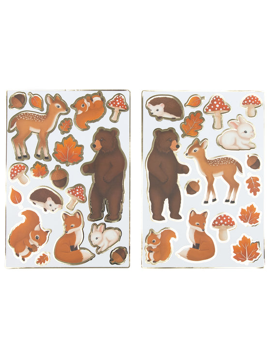 35 stickers woodland animaux des bois décoration forêt