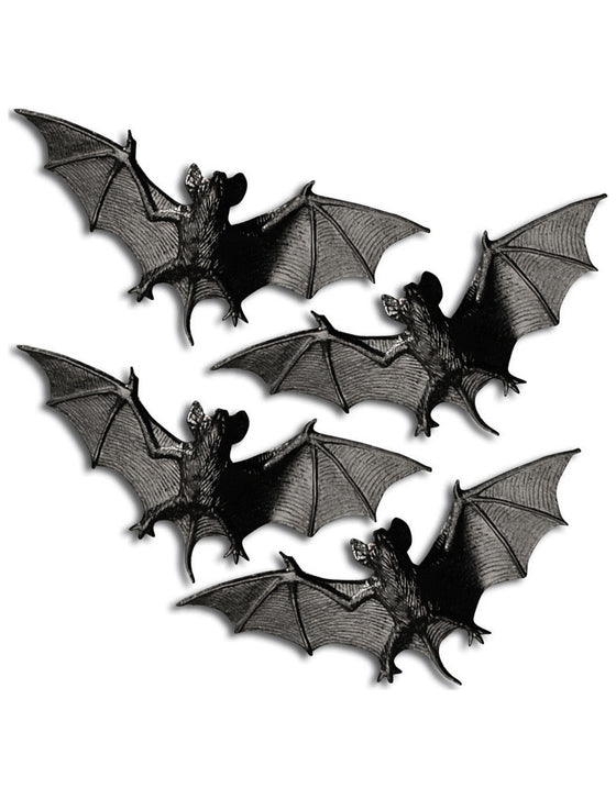 4 Chauves-souris Halloween 11 cm
