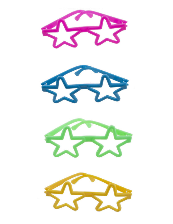 4 Mini paires de lunettes colorées