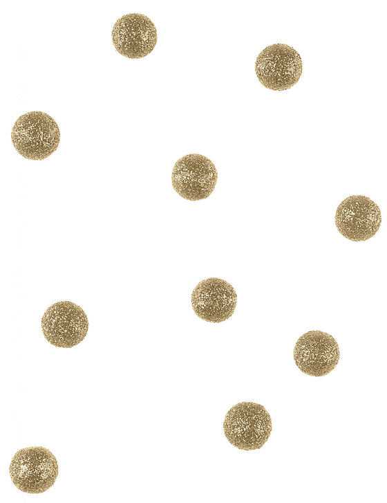 40 boules de décoration pailletées or 12 mm en mousse