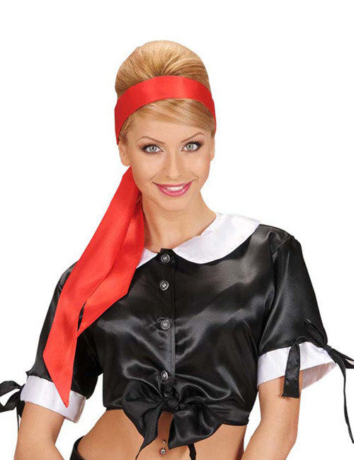 Tour de tête satinée rouge femme