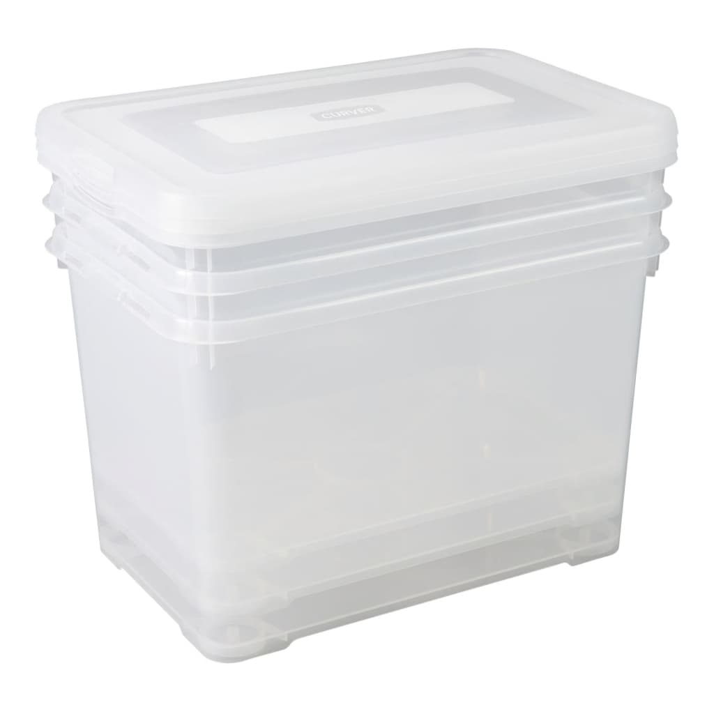 Curver Opbergboxenset Handy 3X Transparant