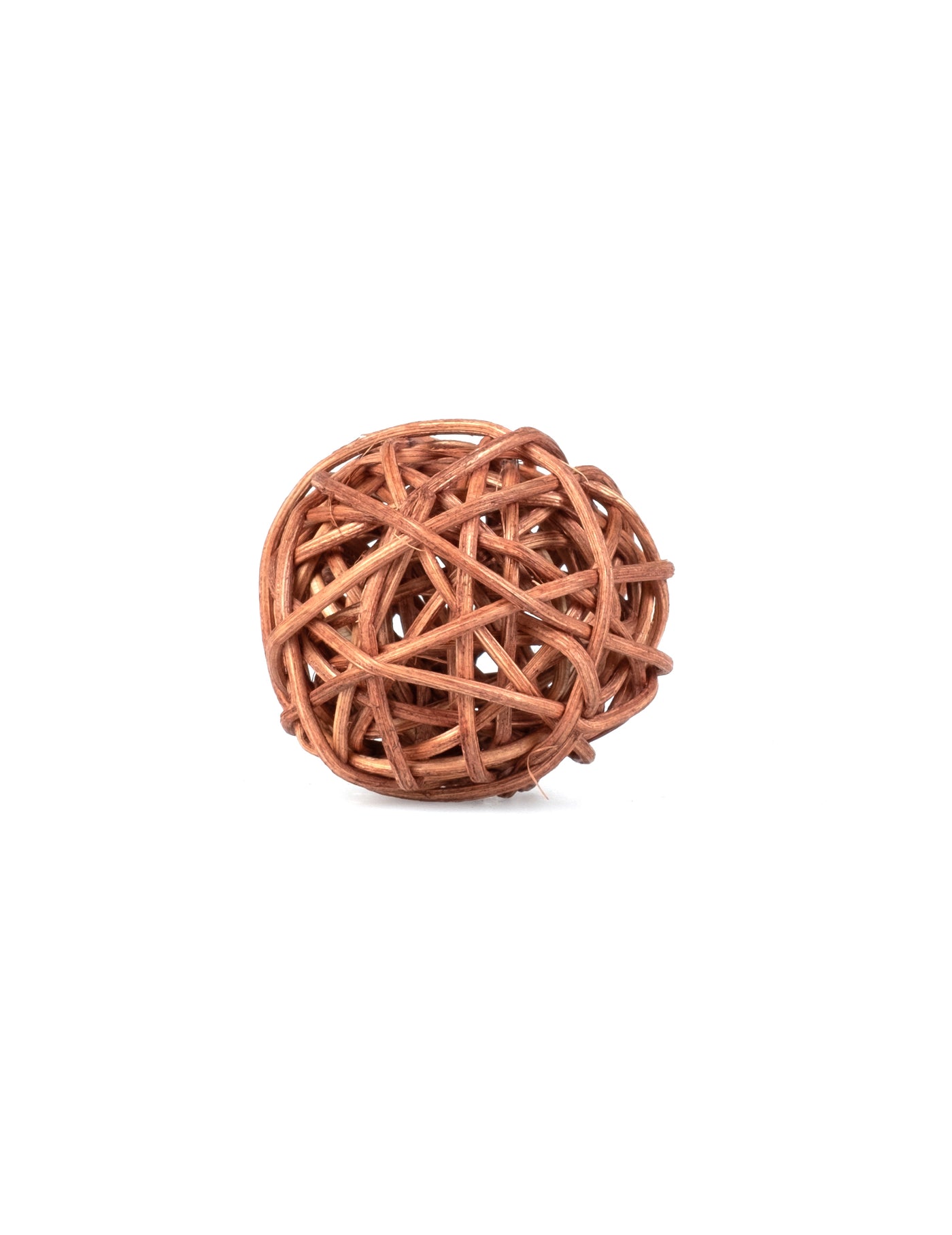 6 Boules en osier marrons 3,5 cm