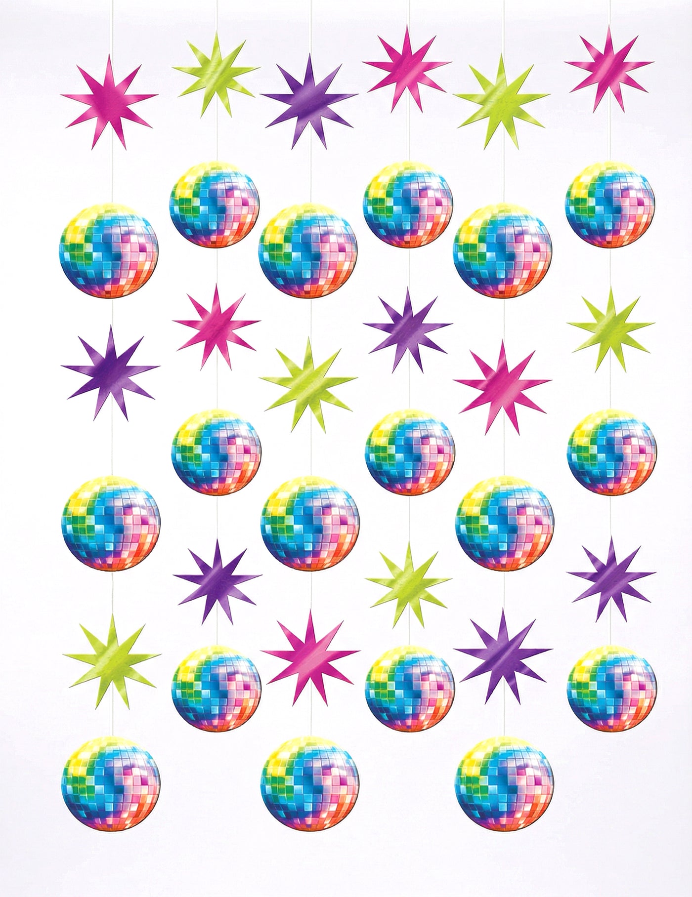 6 Décorations à suspendre Disco Boules à facettes