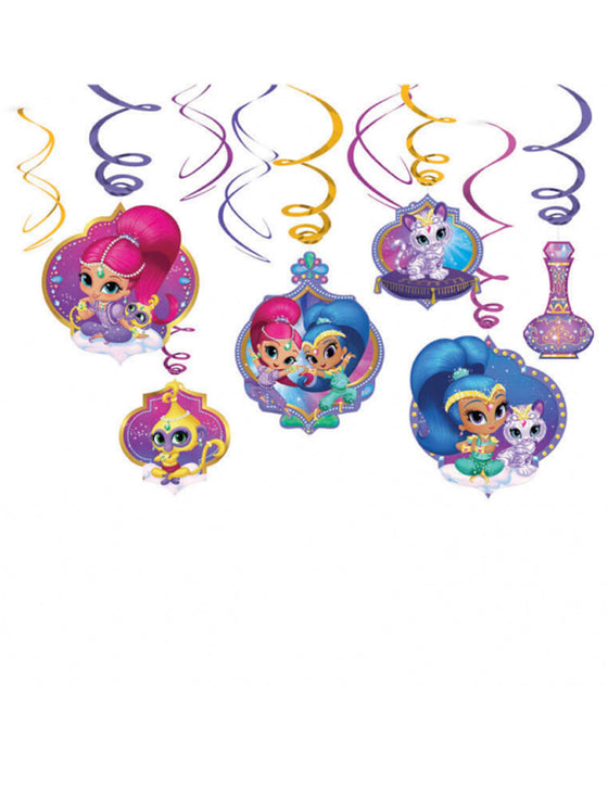 6 Décorations à suspendre Shimmer et Shine