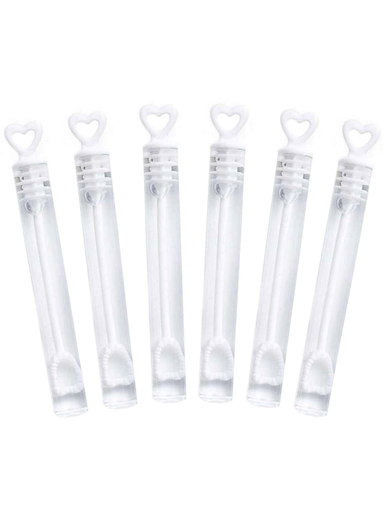 6 flacons de bulles à savon mariage avec bouchon c?ur