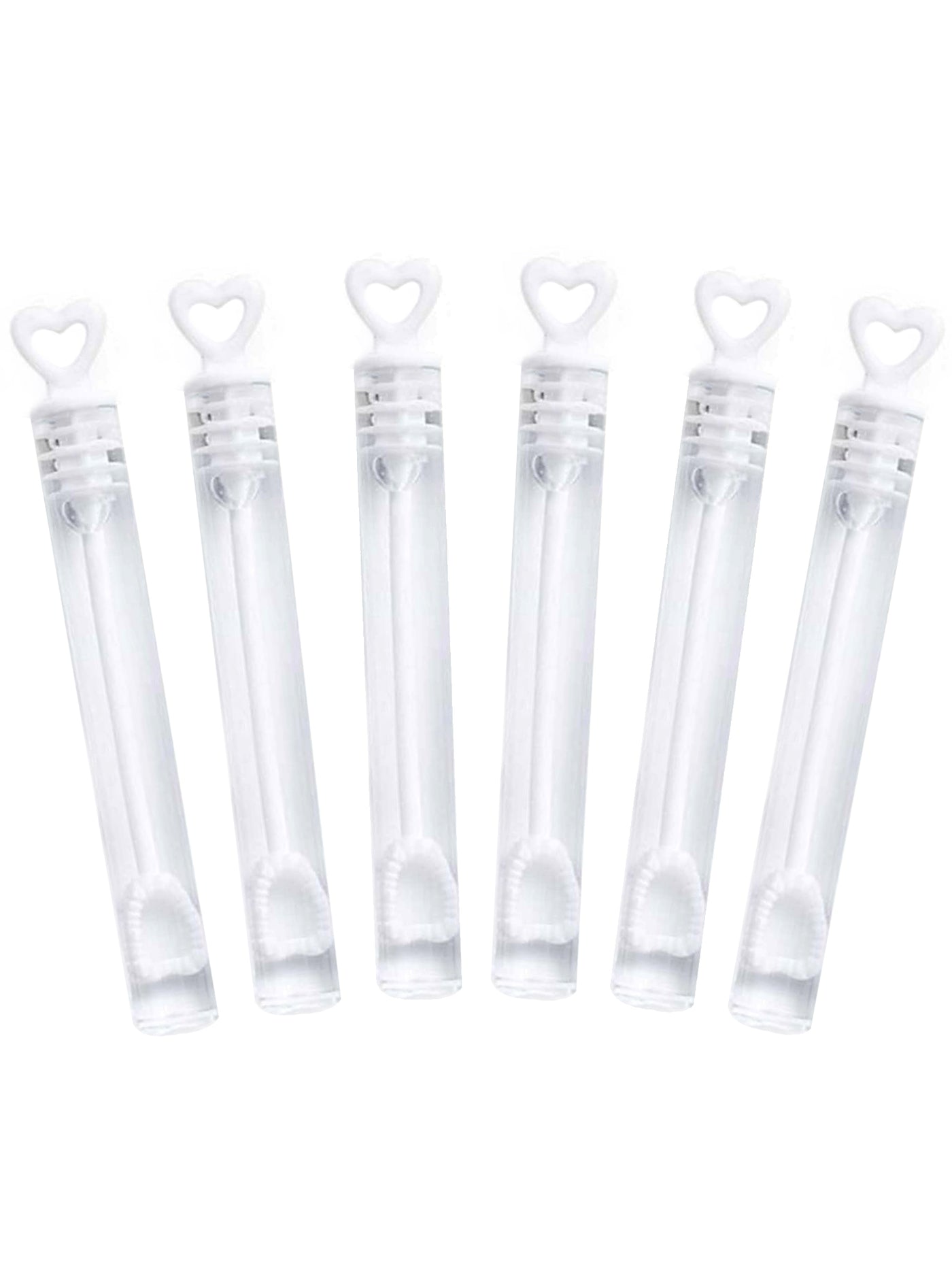 6 flacons de bulles à savon mariage avec bouchon c?ur