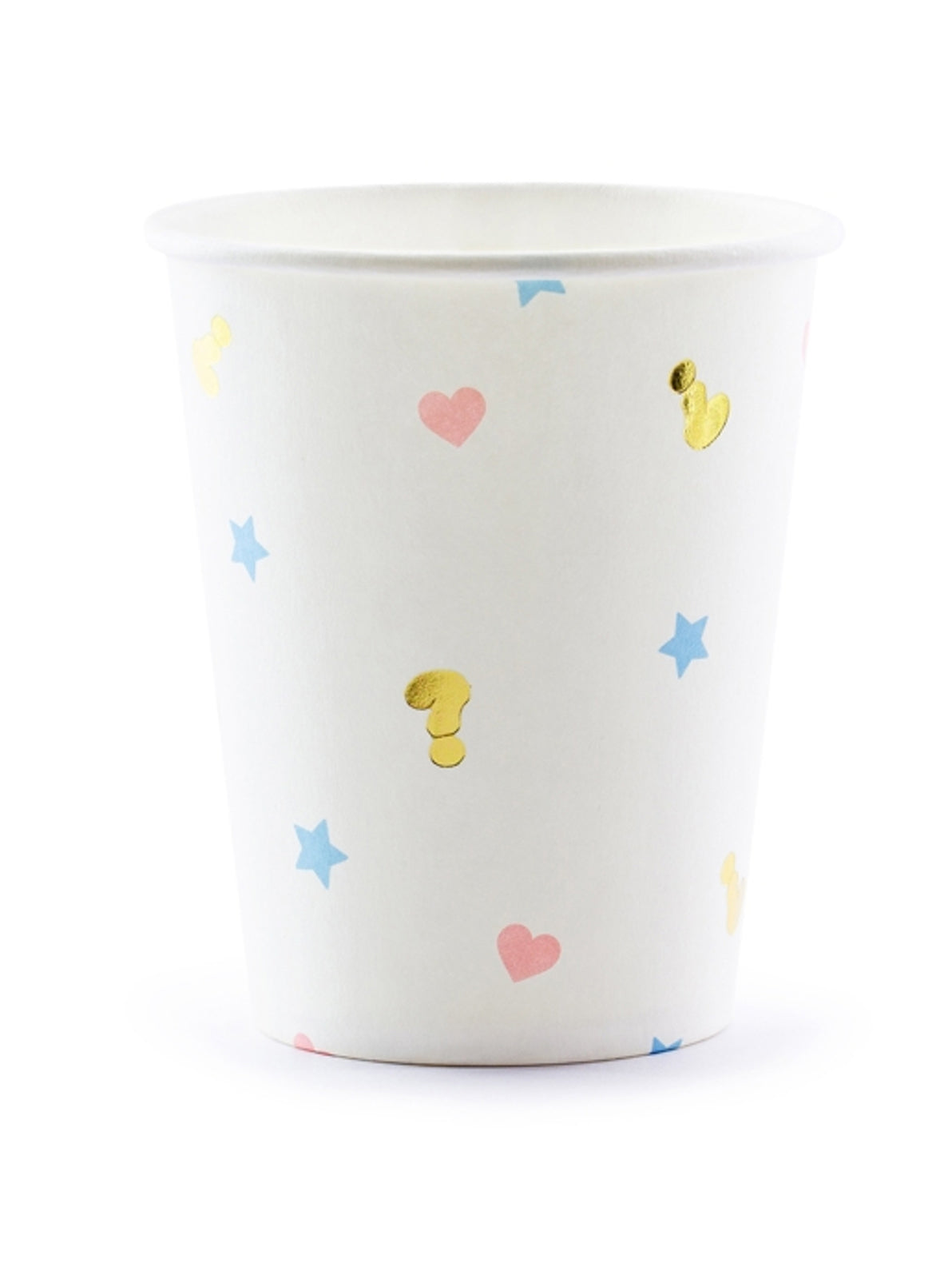 6 gobelets en carton boy or girl blancs 200 ml pour baby shower