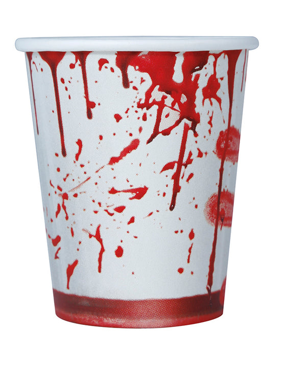 6 Gobelets en carton Halloween ensanglanté 240 ml