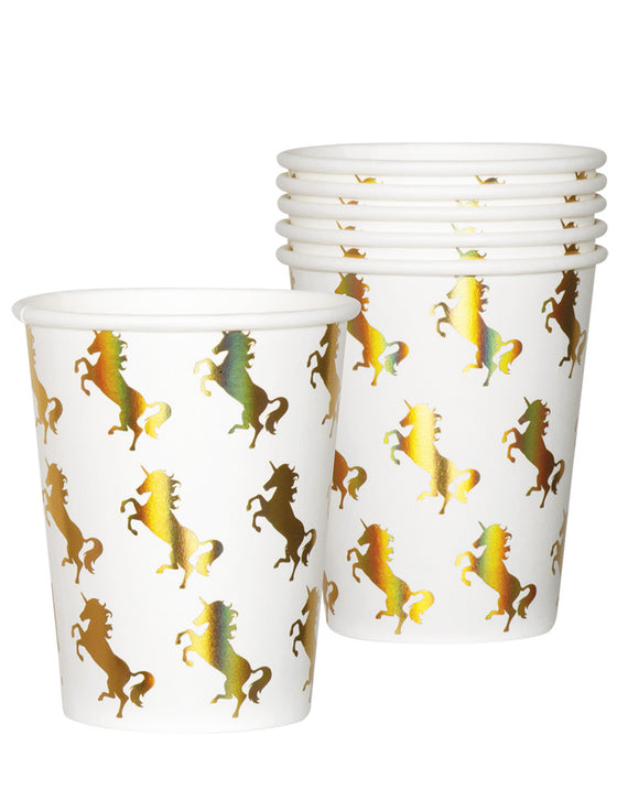 10 Gobelets en carton Licorne Holo 25 cL