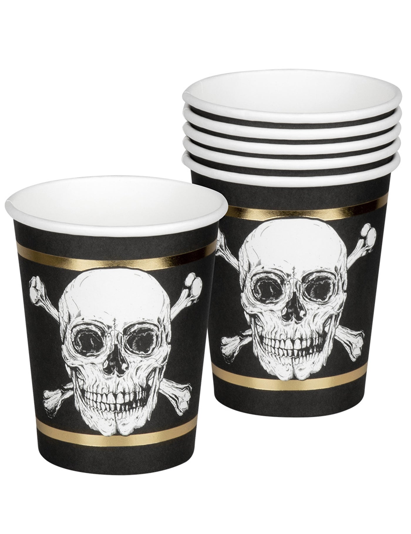 10 Gobelets en carton Pirate Jolly Roger 21 cl