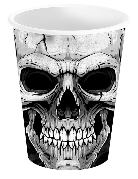 6 Gobelets tête de mort 240 ml