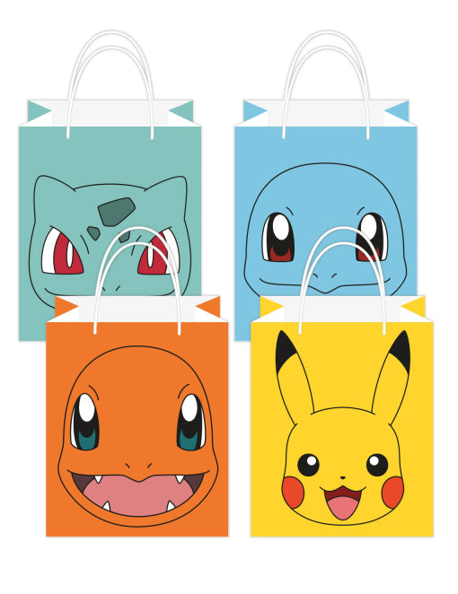 8 Sacs cadeaux Pokémon en papier