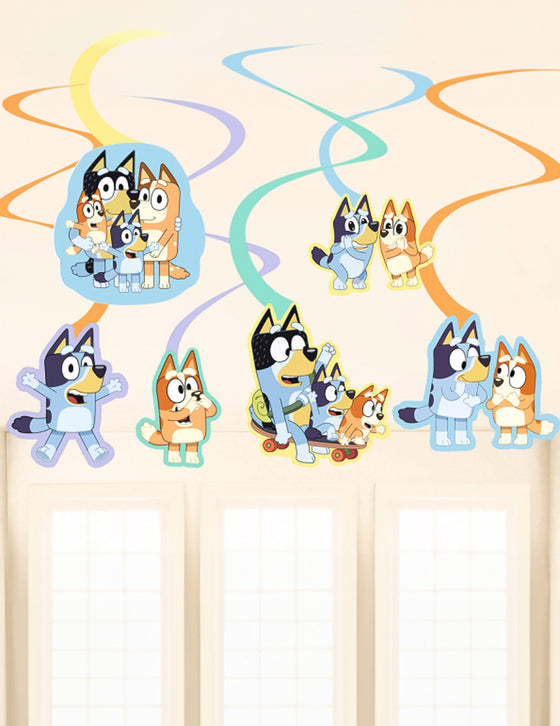 6 Suspensions spirales Bluey