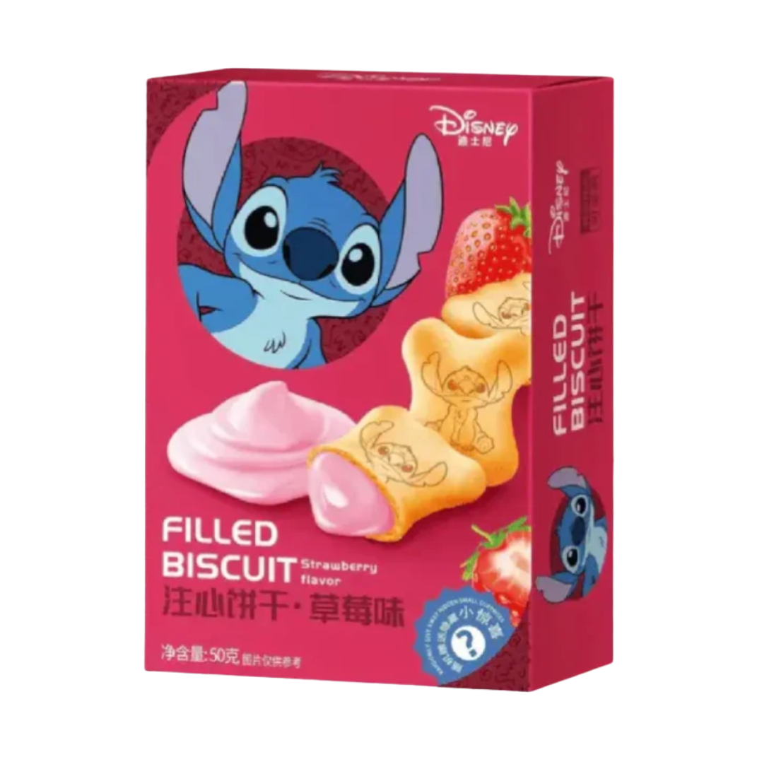 Binqi Disney Stitch Filled Biscuit Strawberry Flavor