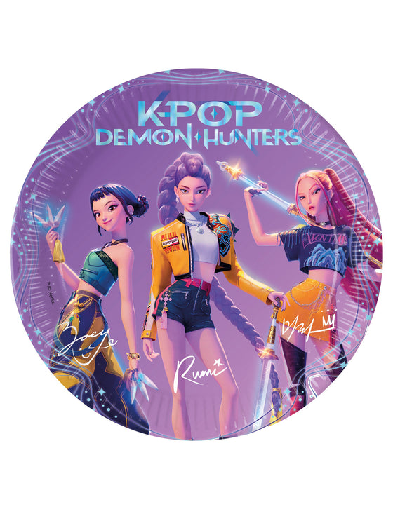8 Assiettes en carton K-pop Demon Hunters 23 cm