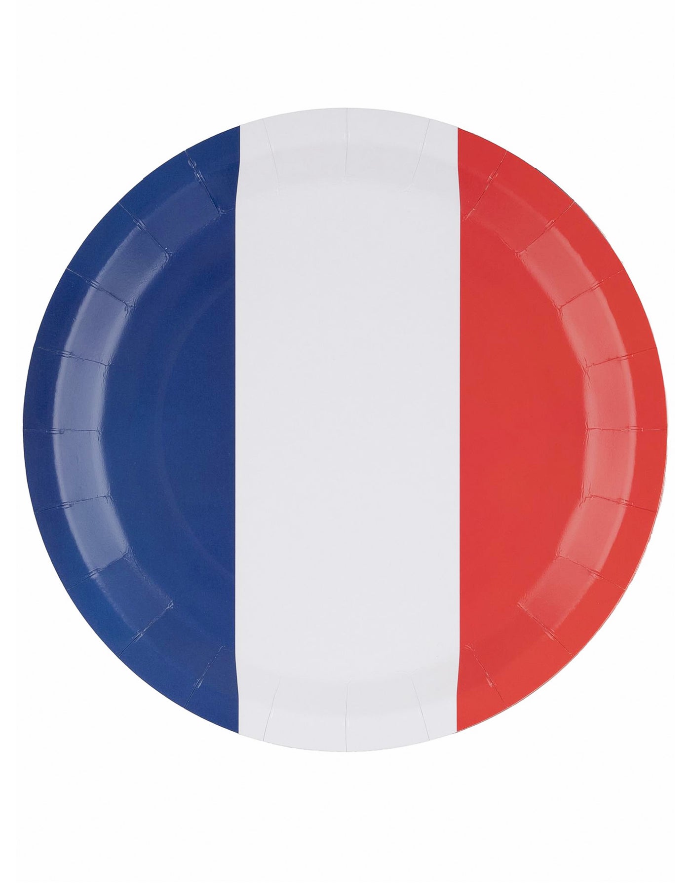 8 assiettes tricolore bleu blanc rouge