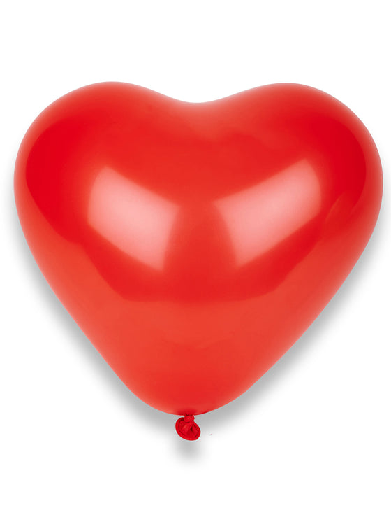 8 Ballons c?urs rouges 33 x 32 cm