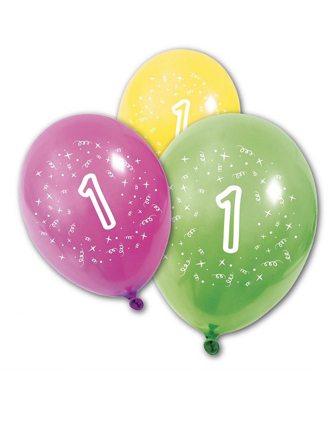 8 Ballons en latex anniversaire 1 an 30 cm