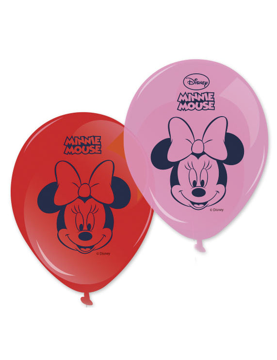 8 Ballons Imprimés Minnie 28 cm