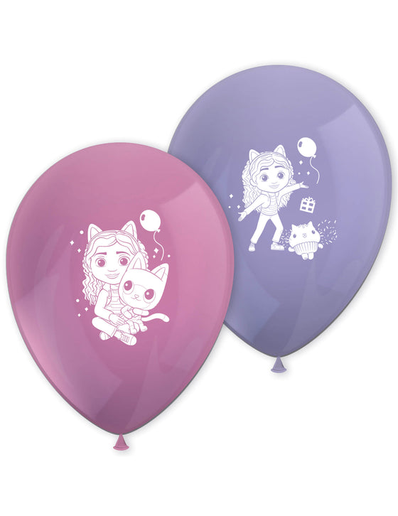 8 Ballons latex Gabby et la maison magique