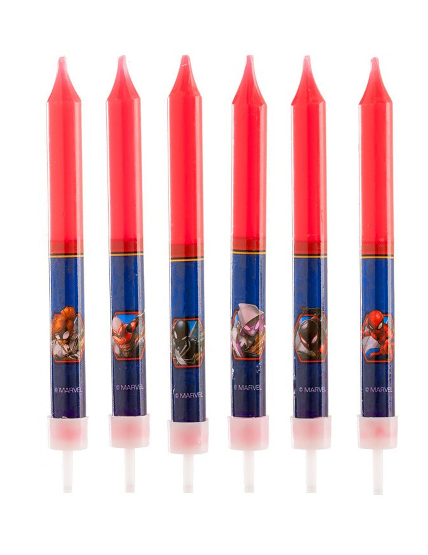 8 Bougies anniversaire Spiderman 9 cm